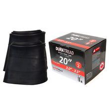 DURATREAD 20x3/3.5 heavy-duty butyl rubber inner tube with Schrader valve, durable replacement tube for bikes and e-bikes, Pack 2