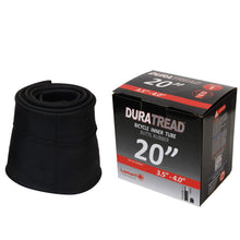 DURATREAD 20x3.5/4.0 heavy-duty butyl rubber inner tube with Schrader valve, durable replacement tube for bikes and e-bikes