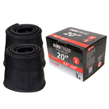 DURATREAD 20x3.5/4.0 heavy-duty butyl rubber inner tube with Schrader valve, durable, puncture resistant replacement tube for bikes and e-bikes