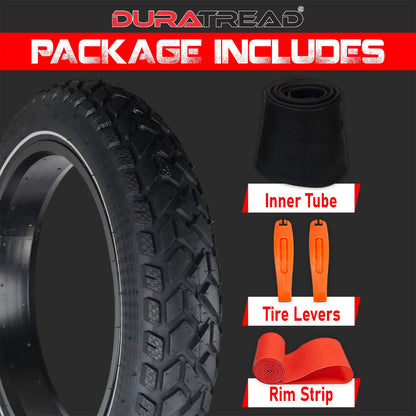 DURATREAD 20x4 tire levers and rim strips for easy e-bike tire installation and rim protection, durable and reusable tools.