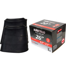DURATREAD 26x4/4.5 heavy-duty butyl rubber inner tube with Schrader valve, durable replacement tube for bikes and e-bikes