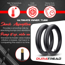 Premium DURATREAD 27.5x1.75/2.40 heavy duty butyl rubber bike tube, puncture-resistant design with Schrader valve for reliable and smoother everyday riding
